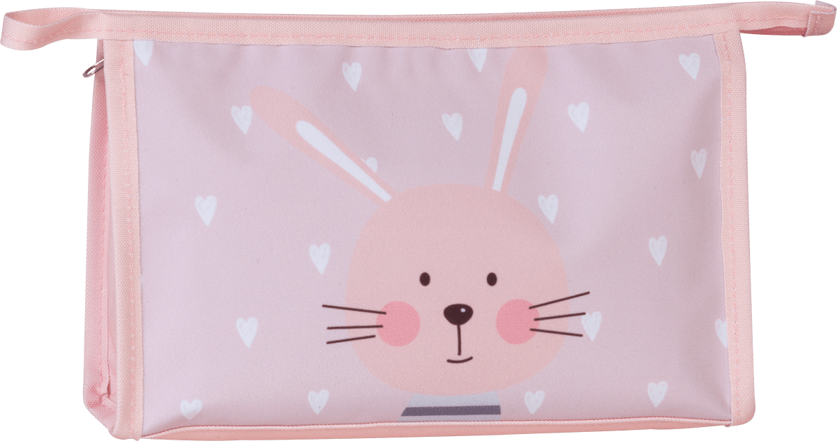Kulturbeutel Kinder rosa mit Hase, 1 St