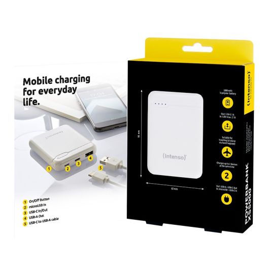 Powerbank INTENSO 5000 mAh Weiß