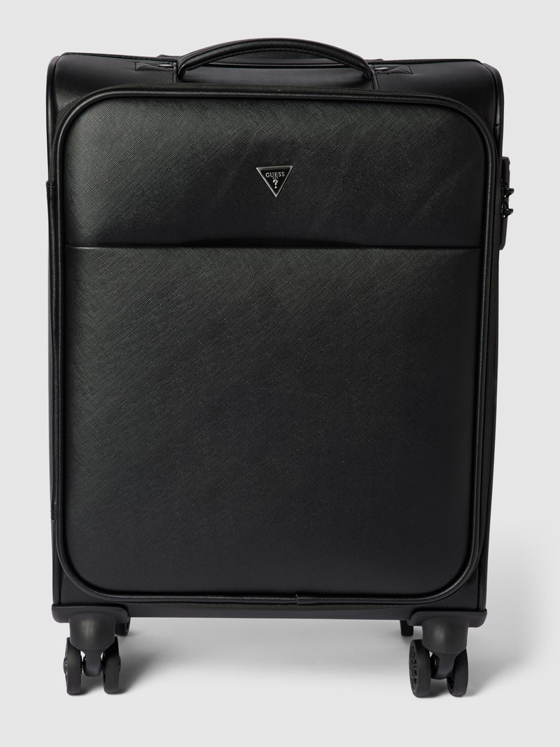 Trolley mit Label-Detail Modell 'CERTOSA SAFFIANO' in schwarz