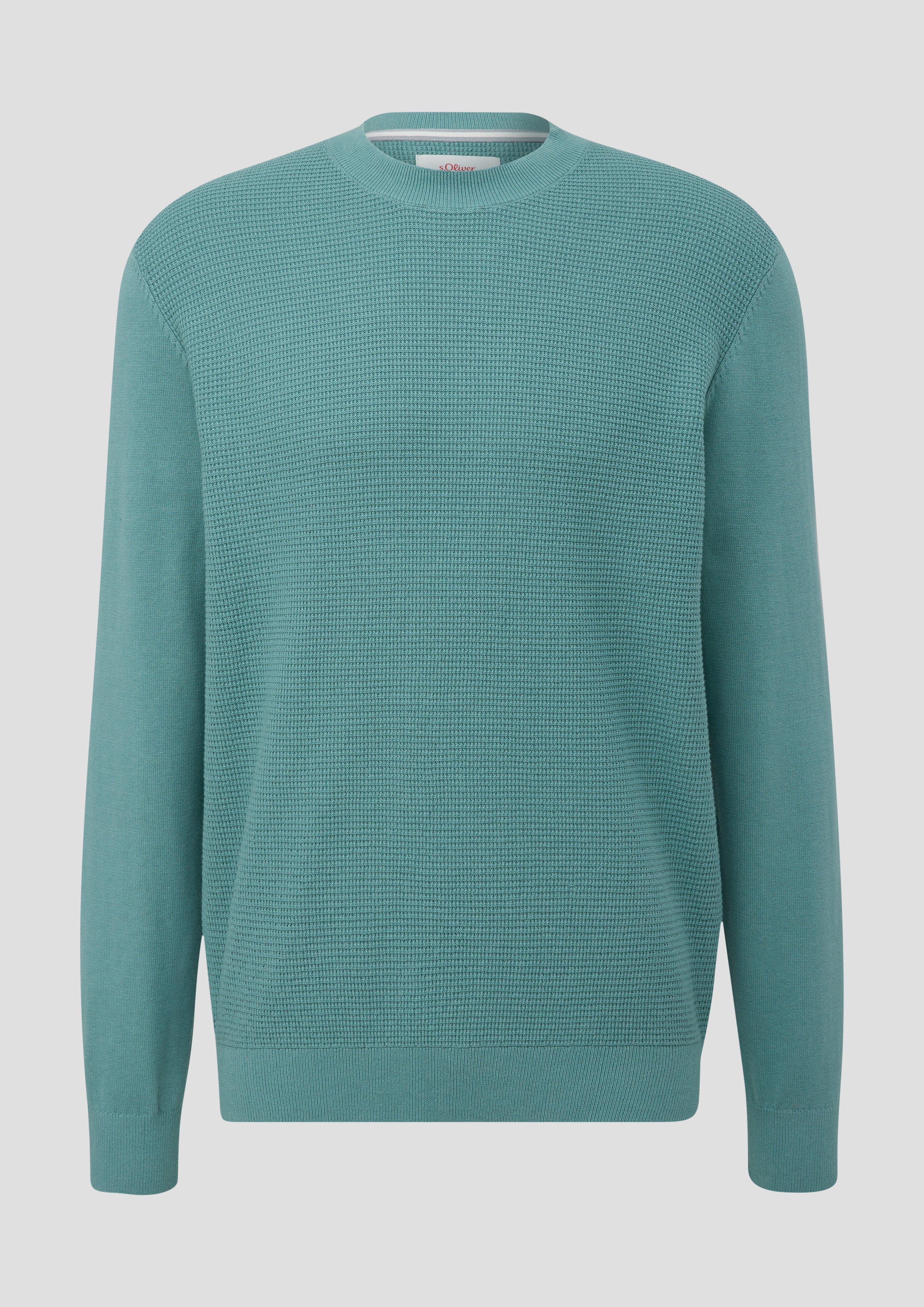 Strickpullover mit Waffelpiqué-Muster  2137426-6557