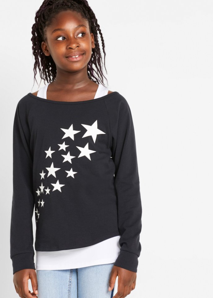 Mädchen Shirt mit Top (2-tlg. Set) aus Bio-Baumwolle