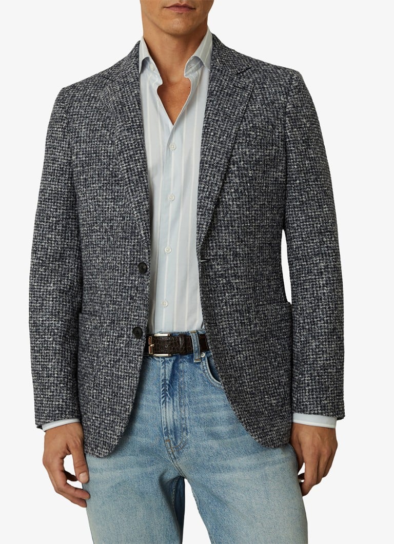 Reiss Mineral regulāras piegriezuma jaka no vilnas maisījuma ar houndstooth rakstu