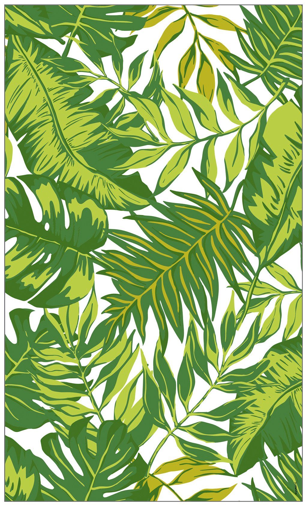 Fensterfolie Look Palm Leaves green, MySpotti, halbtransparent, glatt, 60 x 100 cm, statisch haftend