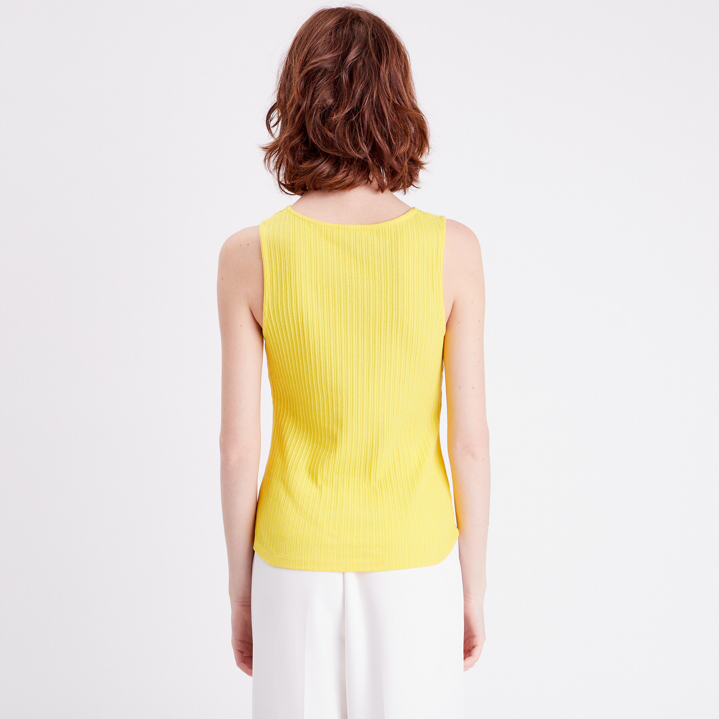 Débardeur détails crochet jaune fluo femme | Cache Cache