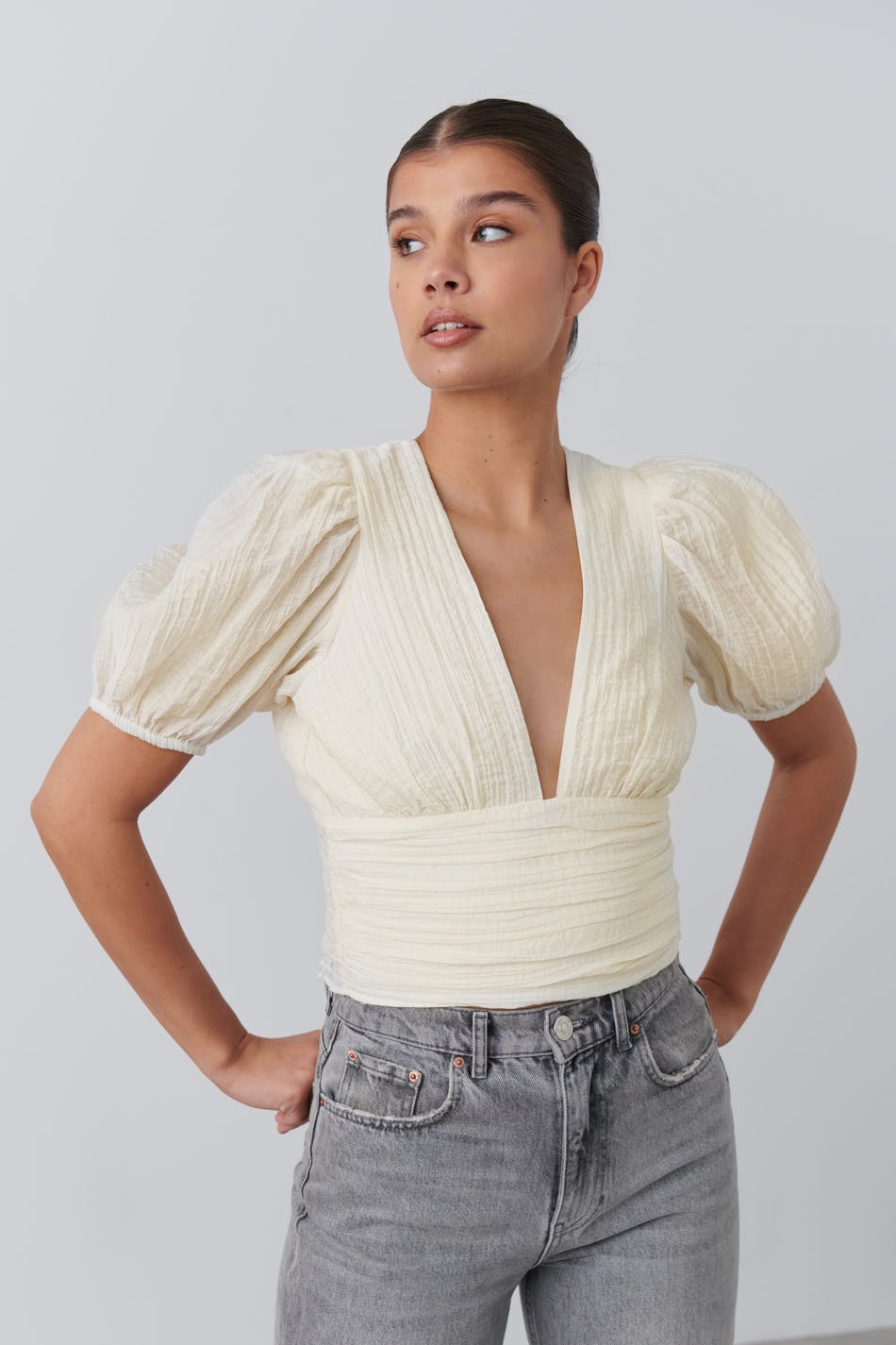 Puff sleeve top