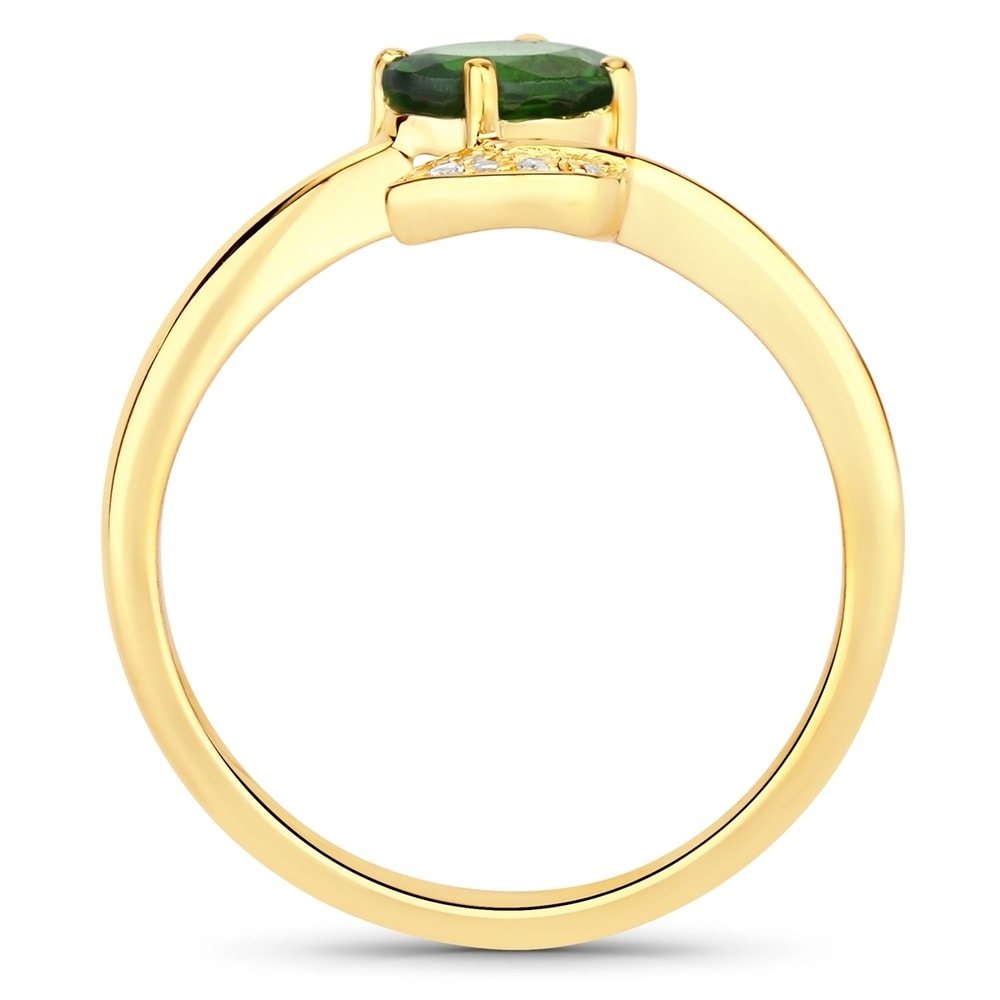Rafaela Donata Bague Argent sterling Diopside de chrome en Or jaune Bague