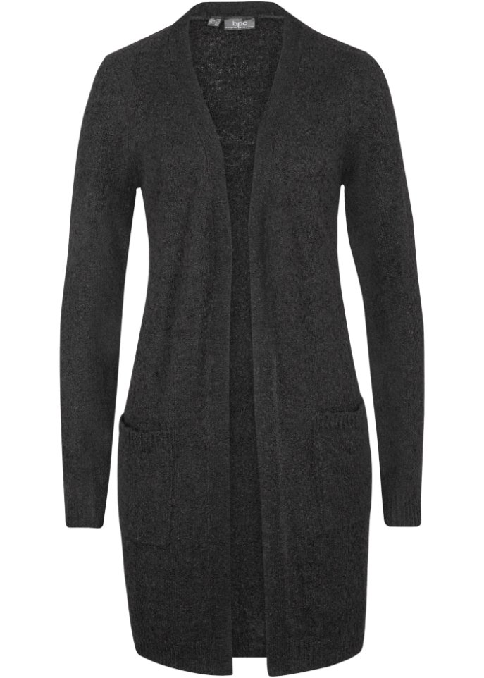 Boucle-Longstrickjacke