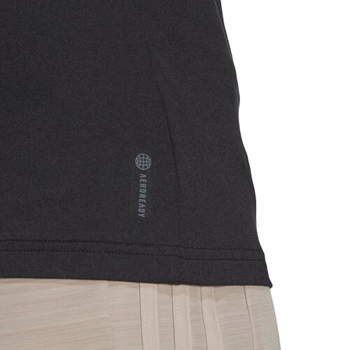 DAMEN SHIRT AEROREADY TRAIN ESSENTIALS MINIMAL BRANDING V-NECK