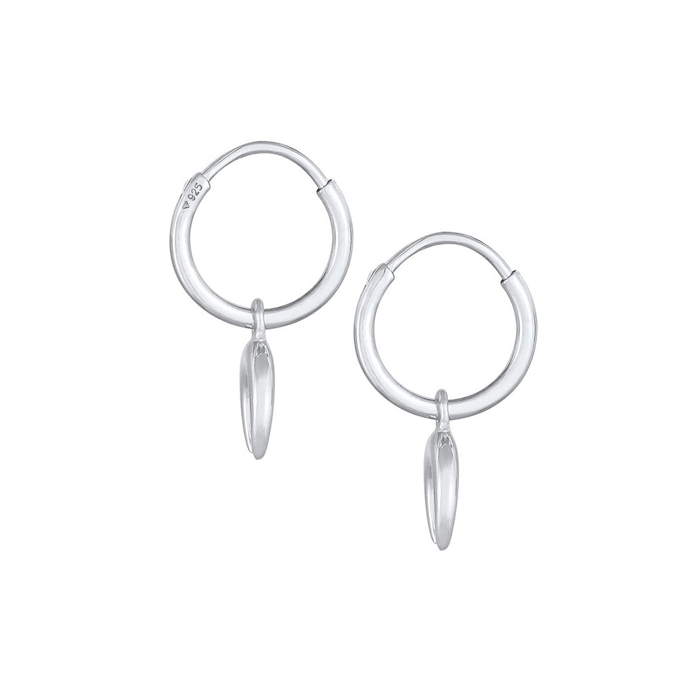 Elli Elli Boucles d'Oreilles Pendentif dame créole demi-lune faucille Astro Look Tenda Boucles d'oreilles