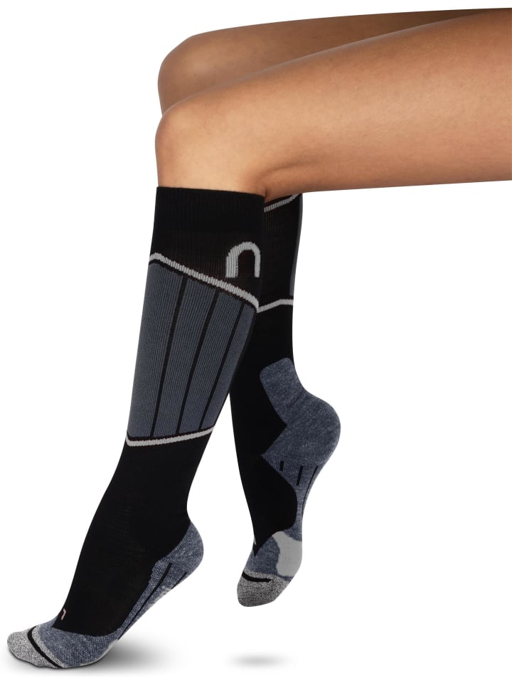 normani 2 Paar Merino Kompressionskniestrümpfe Darwin in Anthrazit günstig kaufen