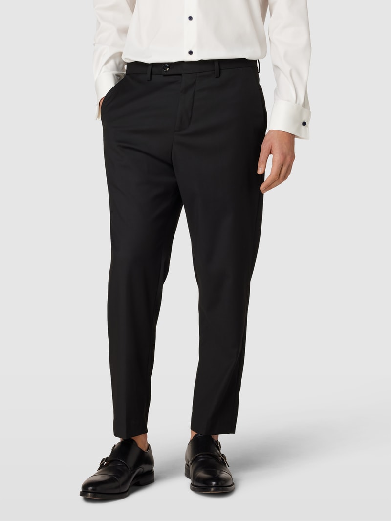 Slim Fit Anzughose mit Eingrifftaschen Modell 'sveta' in schwarz