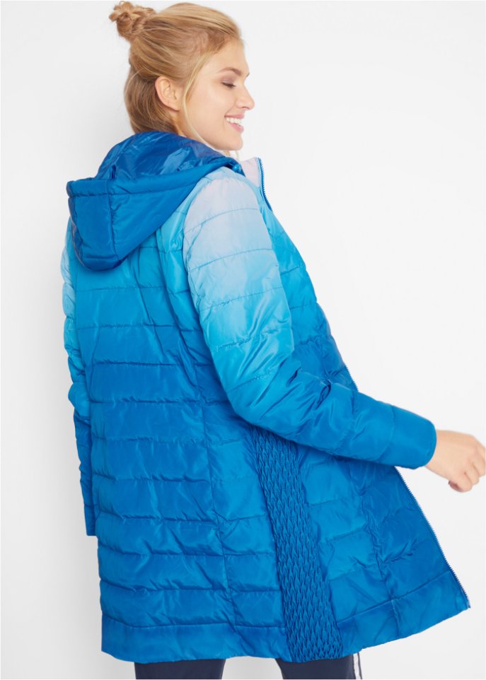 Steppjacke mit Farbverlauf und elastischem Einsatz seitlich
