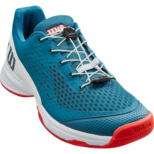 KINDER TENNISOUTDOORSCHUHE RUSH PRO JR 4.0 QL BLUE CORAL/WH/FIESTA