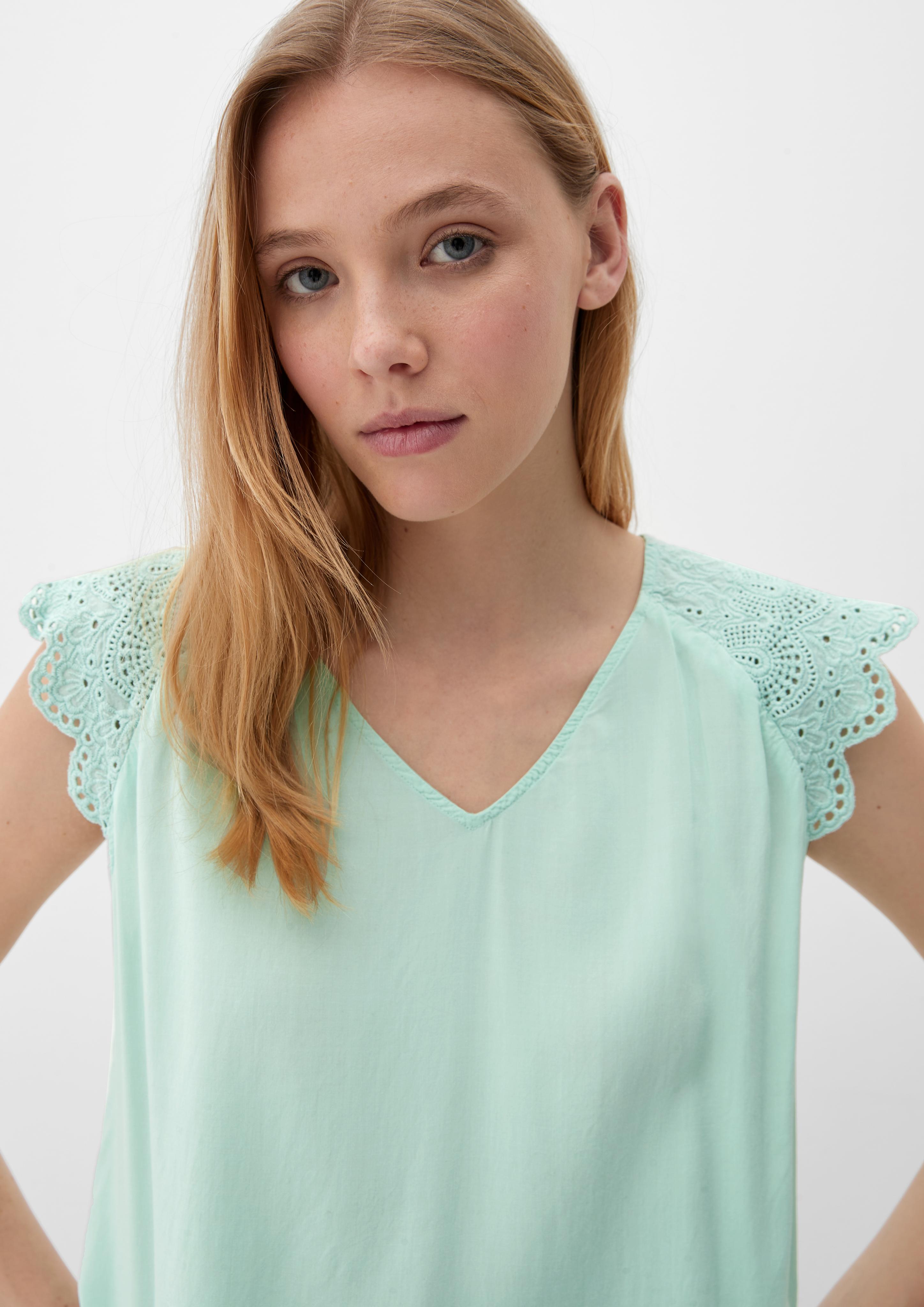 Bluse mit Broderie Anglaise  2132615-6092