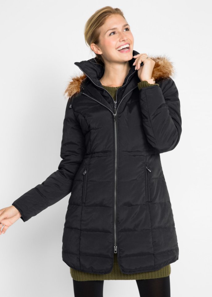Steppjacke mit Kapuze, gefüttert