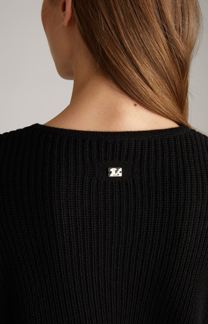 Strick-Pullover in Schwarz