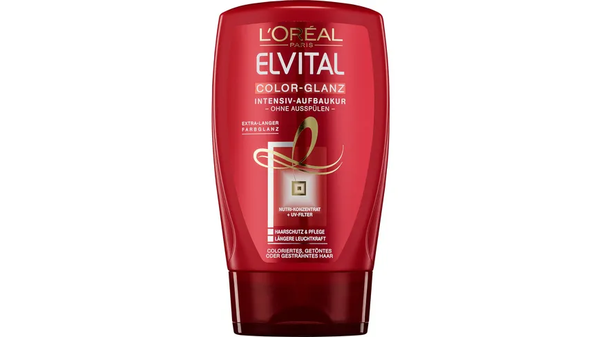 L'Oréal Paris Elvital Sofort-Aufbau-Kur Color Glanz -  Intensive Pflege für langanhaltenden Farbschutz 125 ml