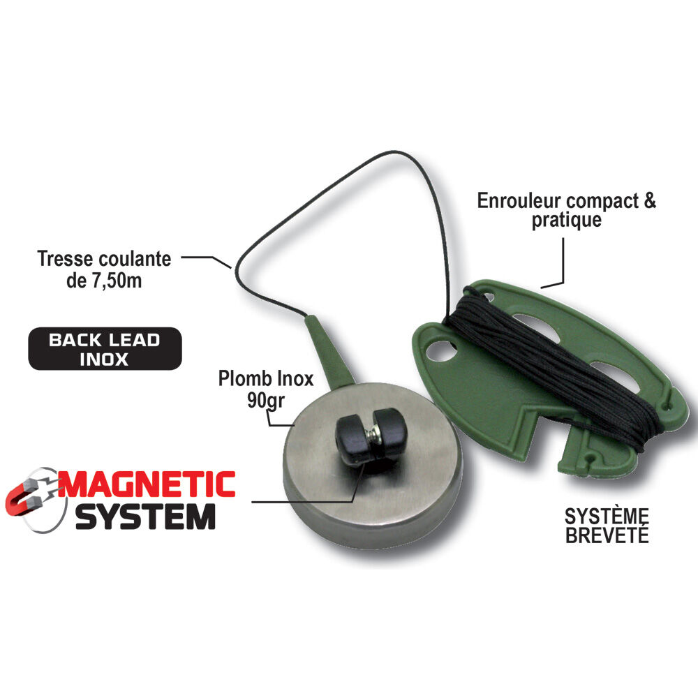 Backblei für Karpfenangelspaß, magnetisch, Edelstahl, 90 g