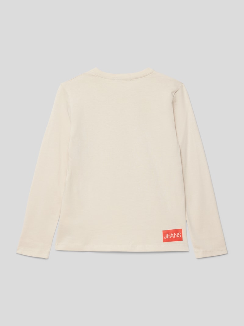 Longsleeve mit Label-Print in beige