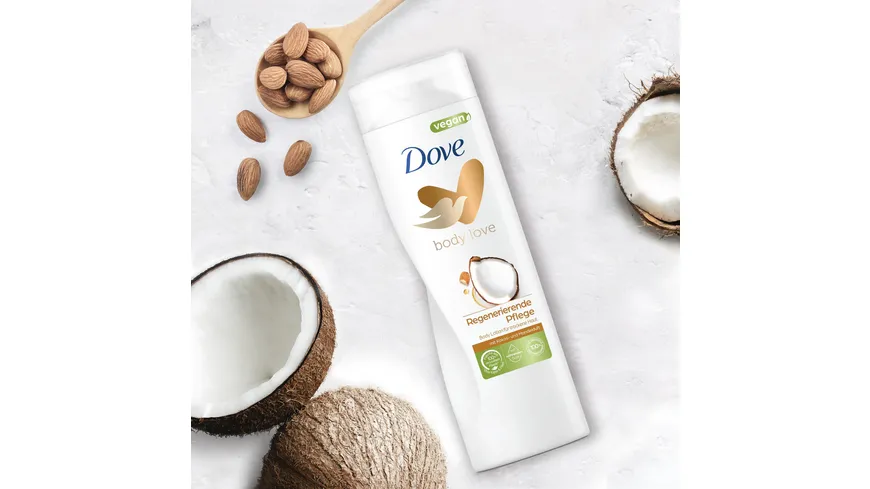 Dove Body Love Regenerierende Pflege Body Lotion mit Kokos- & Mandelduft 400 ml