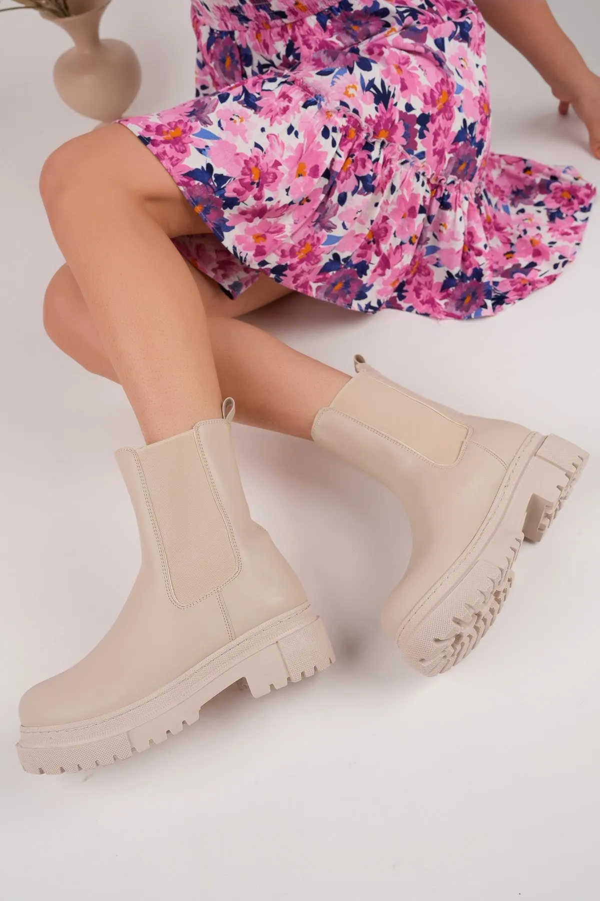 MUGGO  Venessa garantierte Damenstiefel mit dicker Sohle
