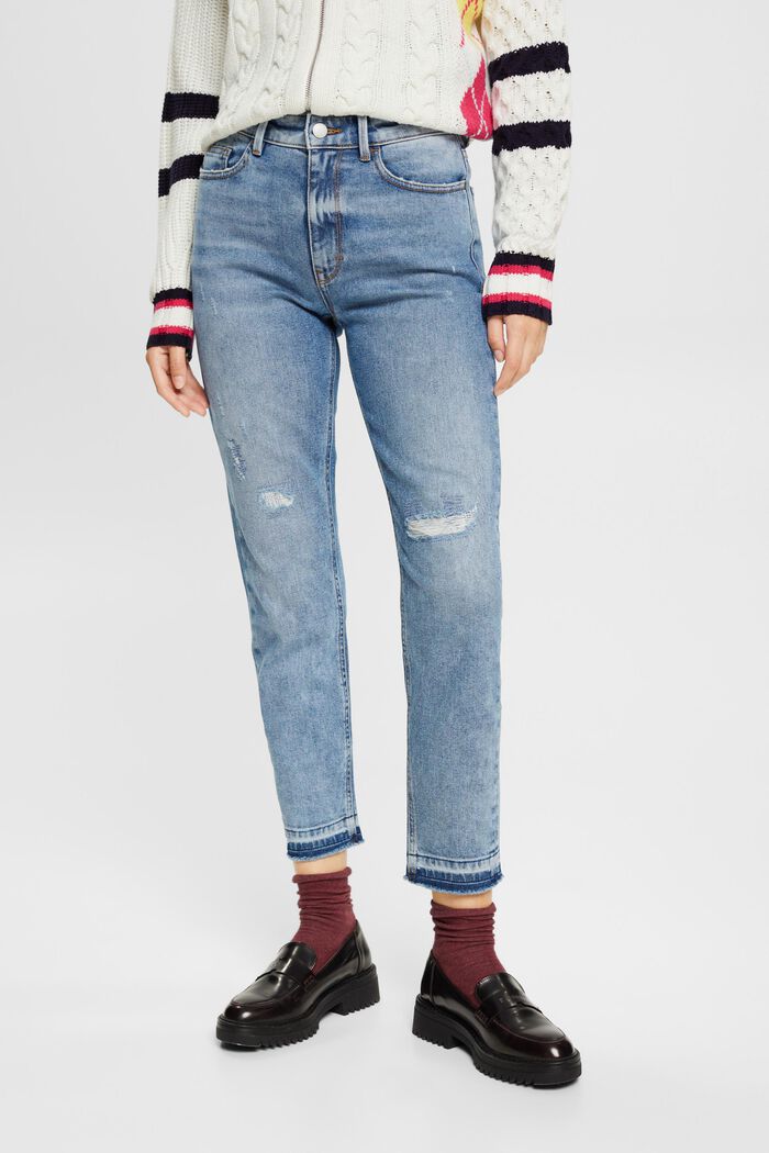 Destroyed-Jeans im Mom-Fit