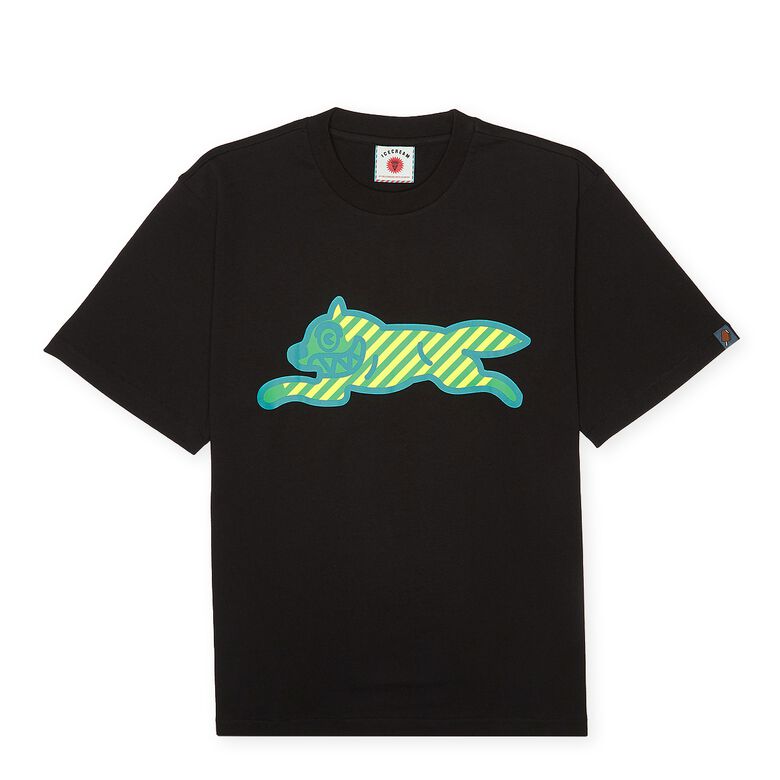 ICECREAM Running Dog T-Shirt Black