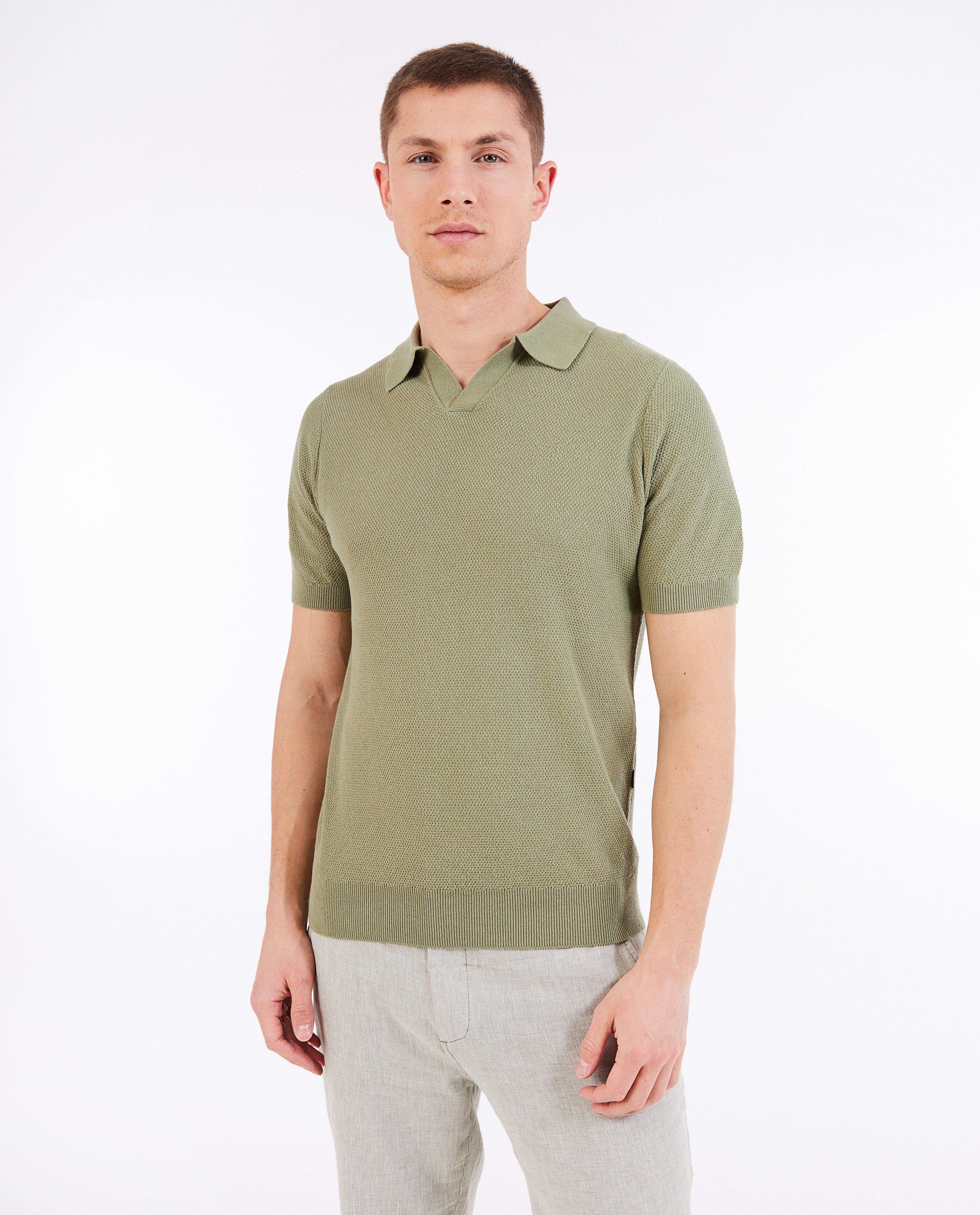 Kötött, khaki színű, Quarterback pulóver