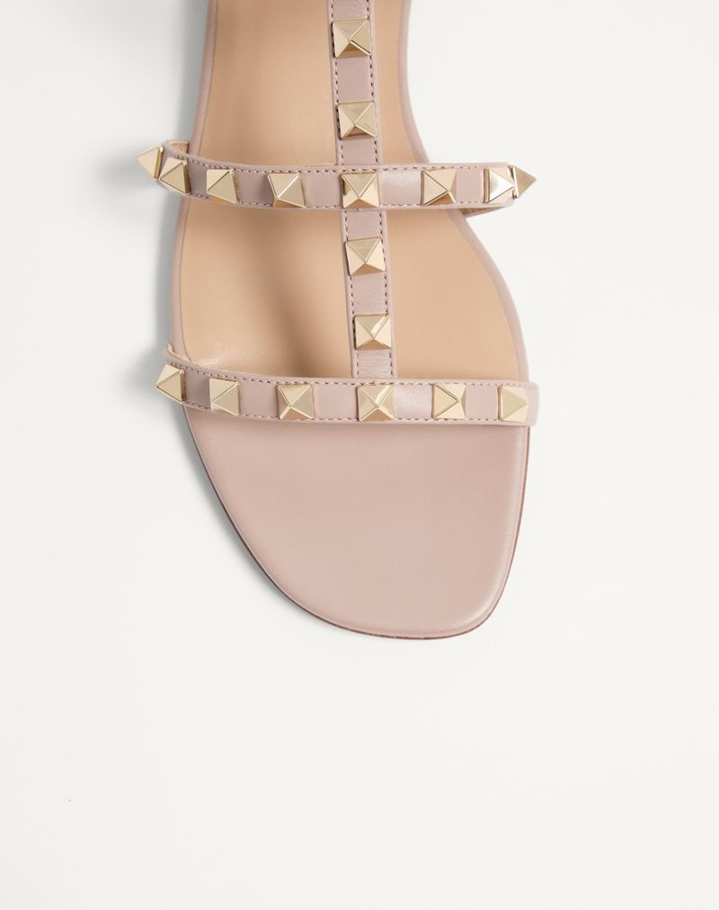 Rockstud lav sandal i kalveskind med stropper