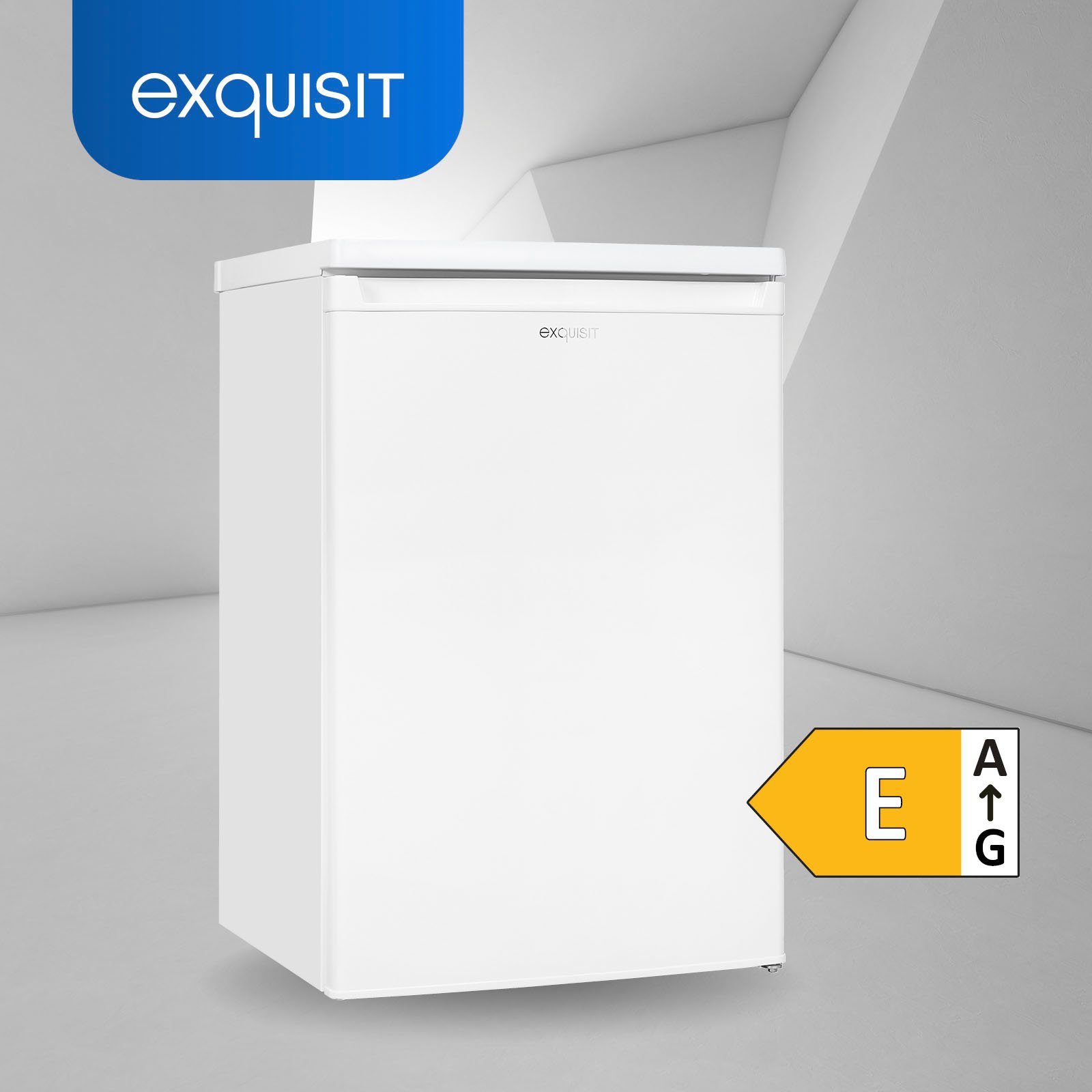 exquisit Kühlschrank KS16-V-040E weiss, 85 cm hoch, 55 cm breit