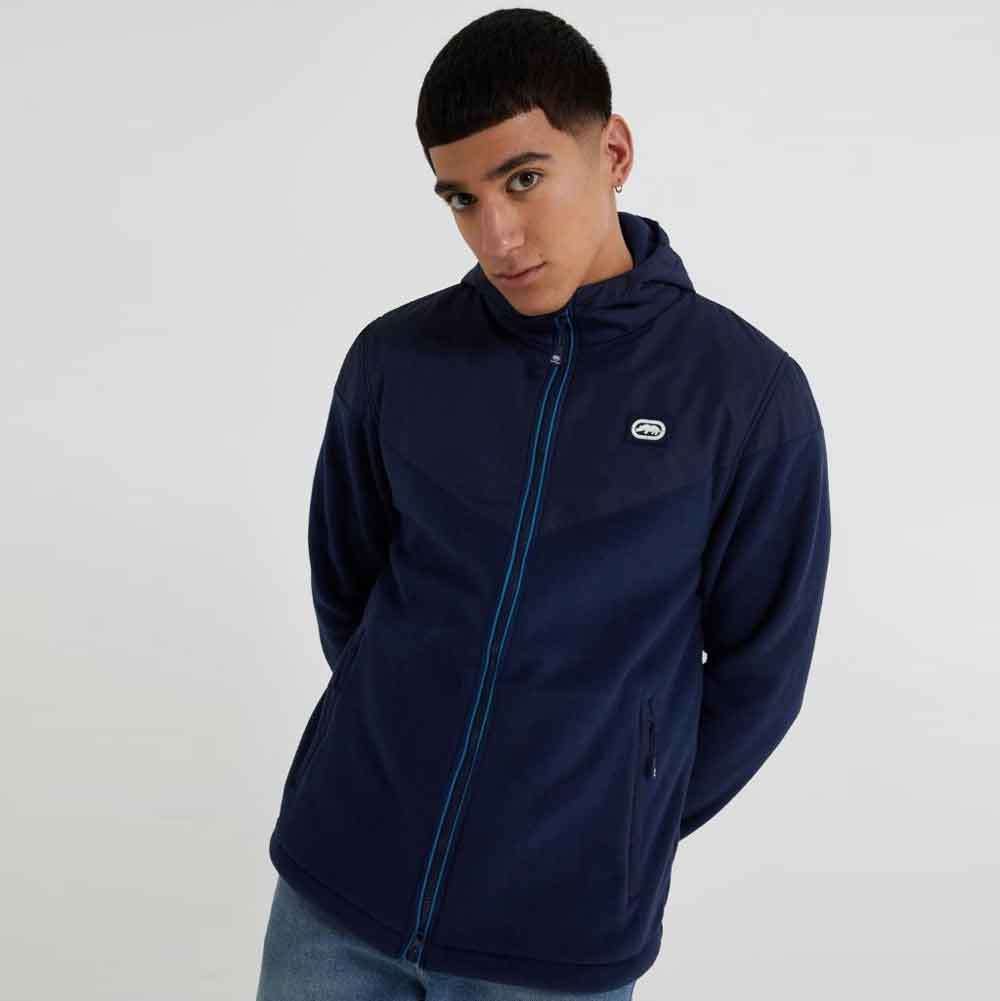 Ecko Unltd. Stroll Herren Fleecejacke mit Kapuze ESK04793 Navy