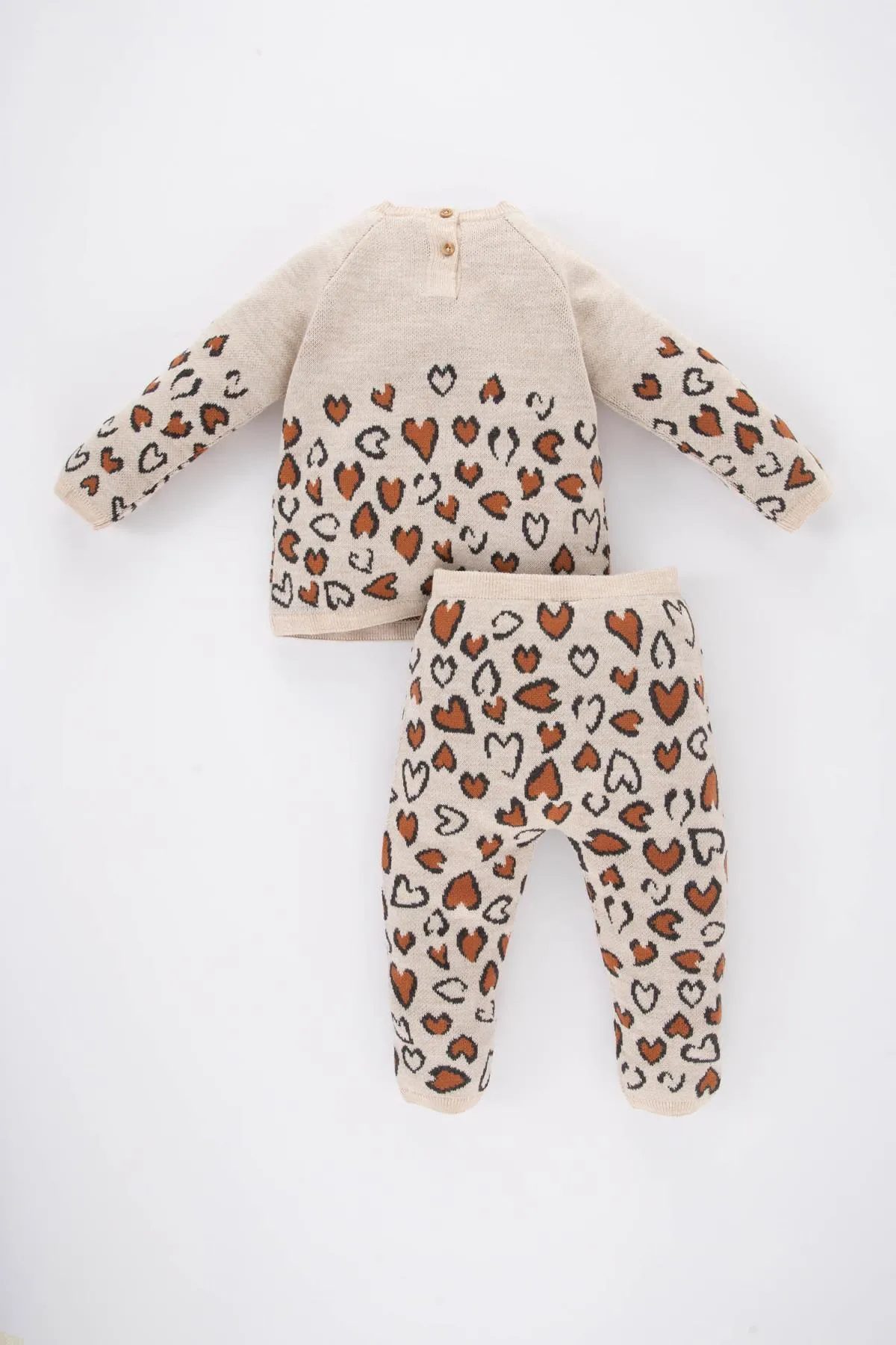 DeFacto  2er-Set Pulloverunterteil mit Leopardenmuster für Babys