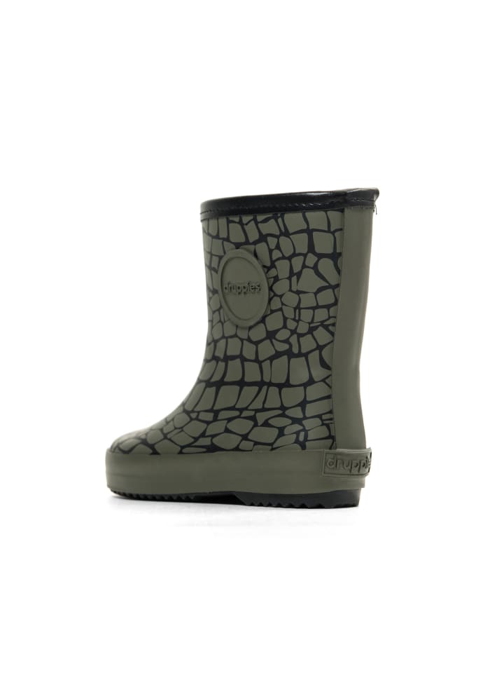 druppies Kinderstiefel Nature Krokodil in oliv/schwarz günstig kaufen