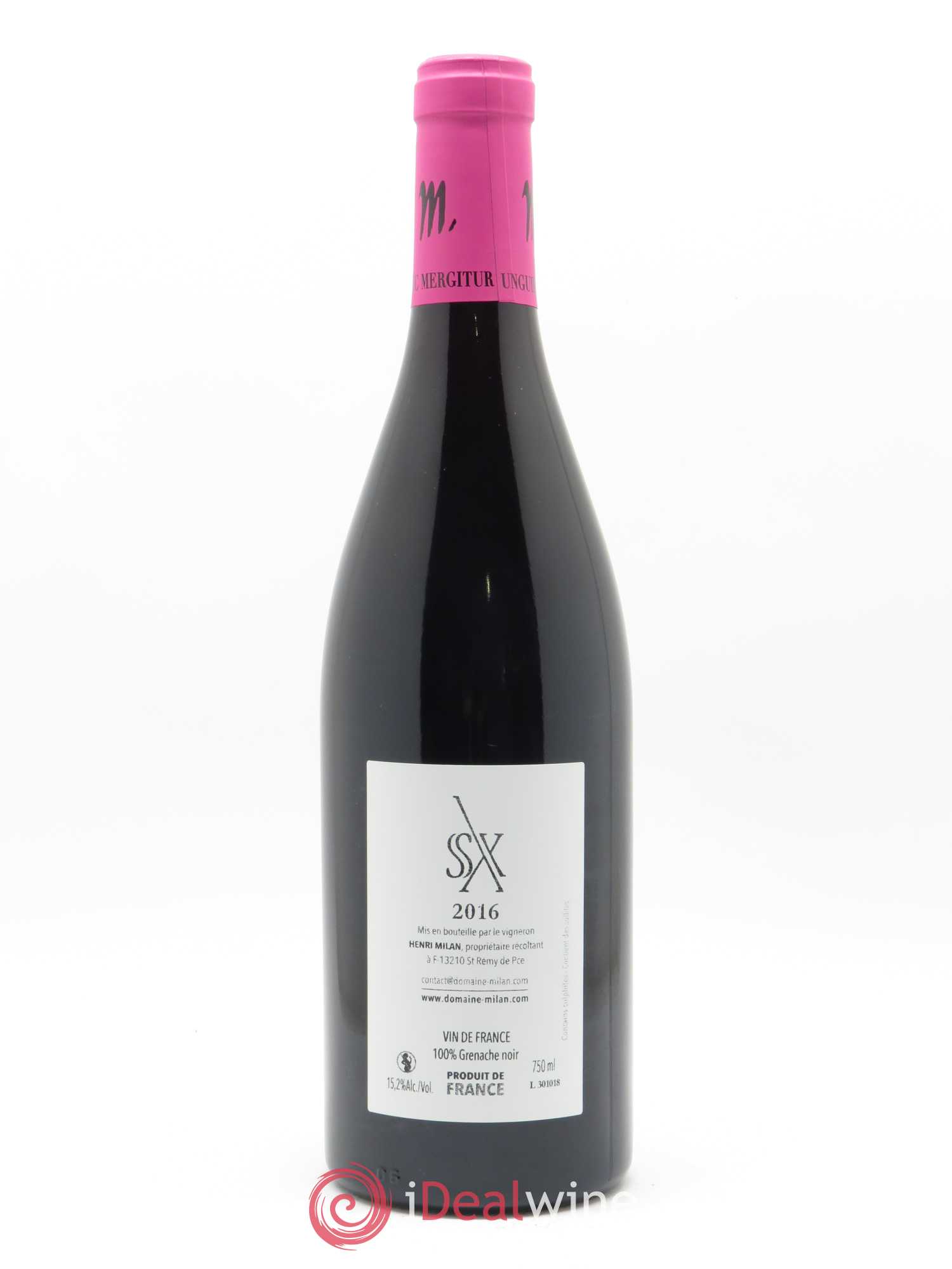 Vin de France S & X Henri Milan  2016 - Lot de 1 Bouteille