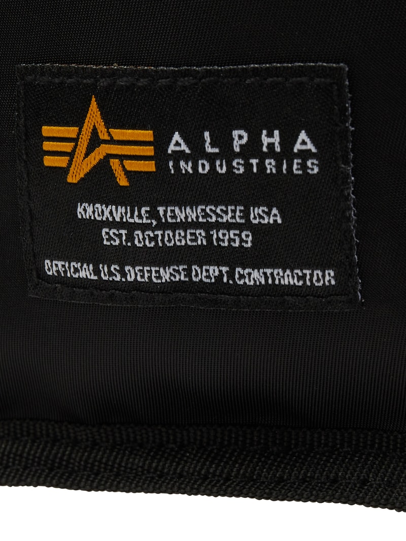 Umhängetasche mit Logo in schwarz