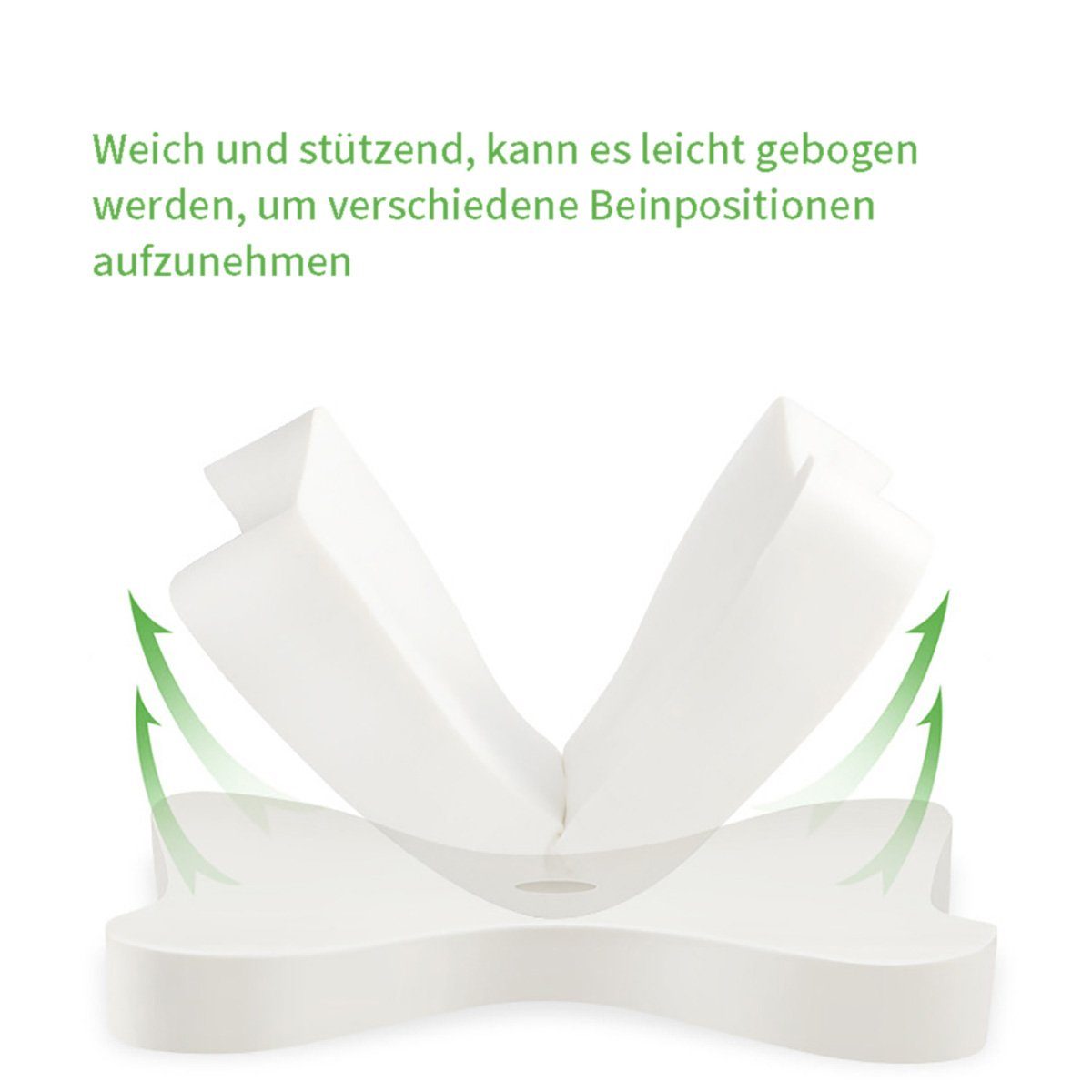 götäzer Kniekissen Beine aus Memory-Schaum 53×23×8cm, Multifunktionales Kniekissen mit doppeltem Verwendungszweck