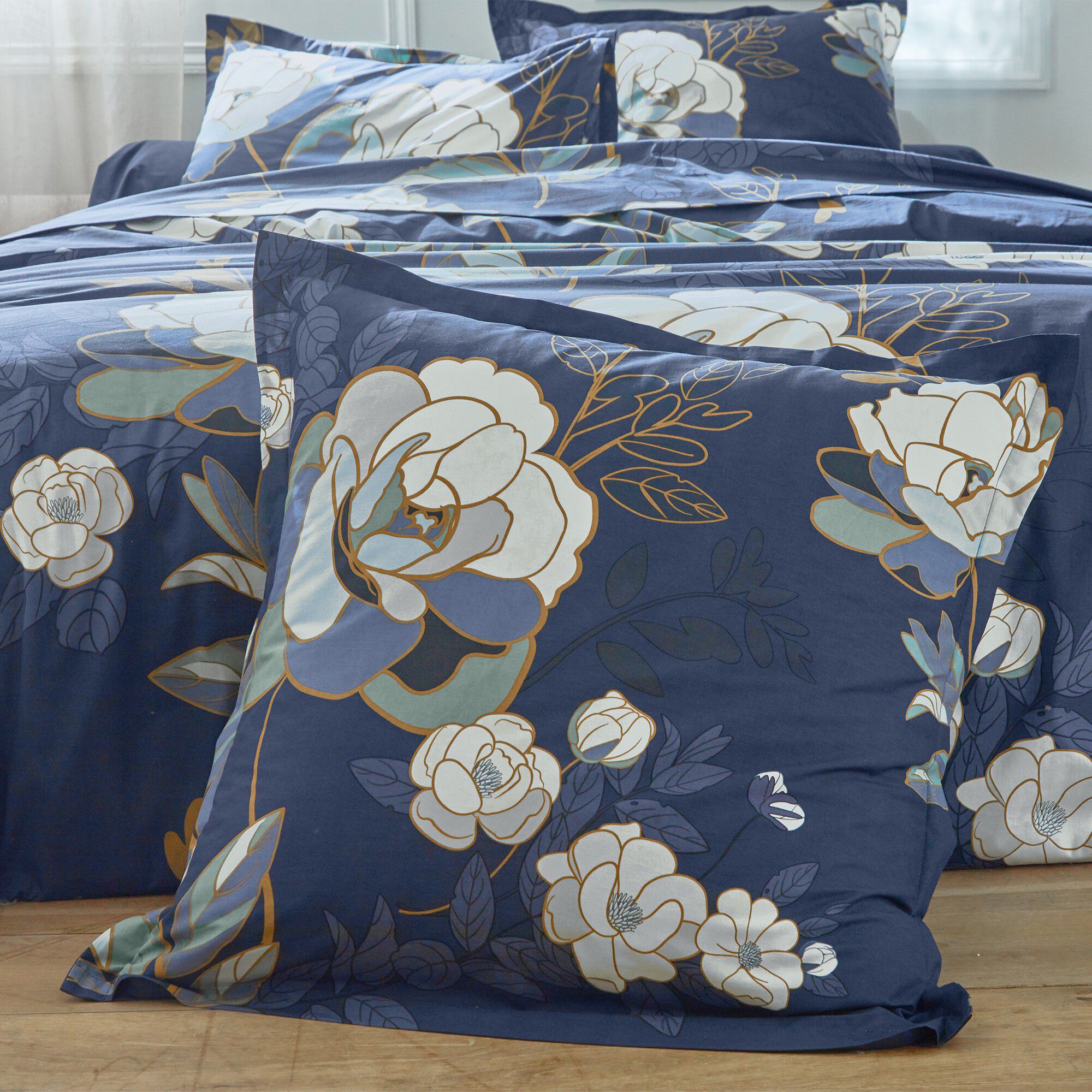 Linge de lit Louise imprimé floral – percale coton