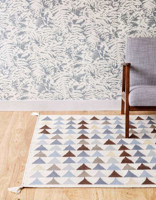 Tapis deco Kilim en laine TRIANGLES 110x160cm