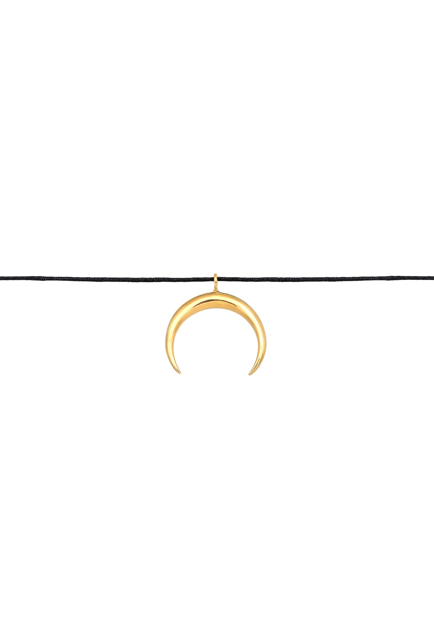 Collana girocollo da donna Elli con ciondolo a mezzaluna in nylon e argento sterling 925.