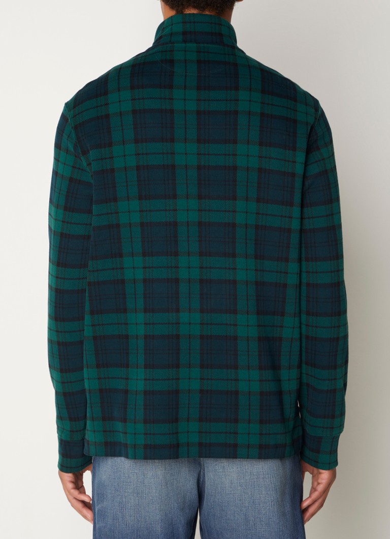 Ralph Lauren Pullover with half zip and check pattern