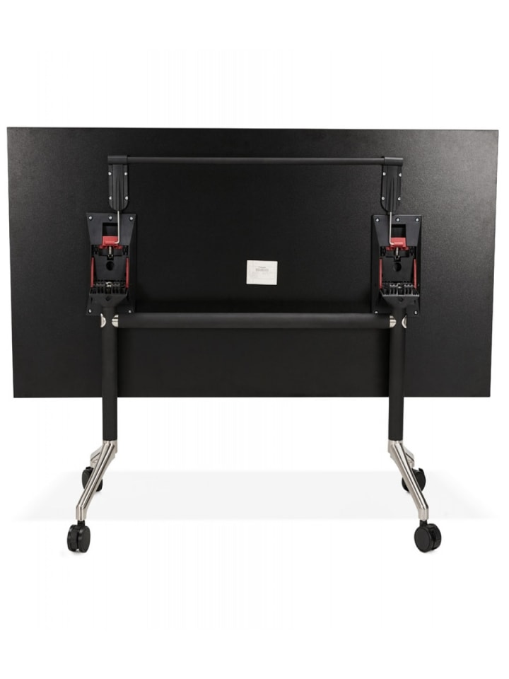 KADIMA DESIGN Klappschreibtisch aus Aluminium mit Melaminholzplatte | Elegant in Schwarz günstig kaufen