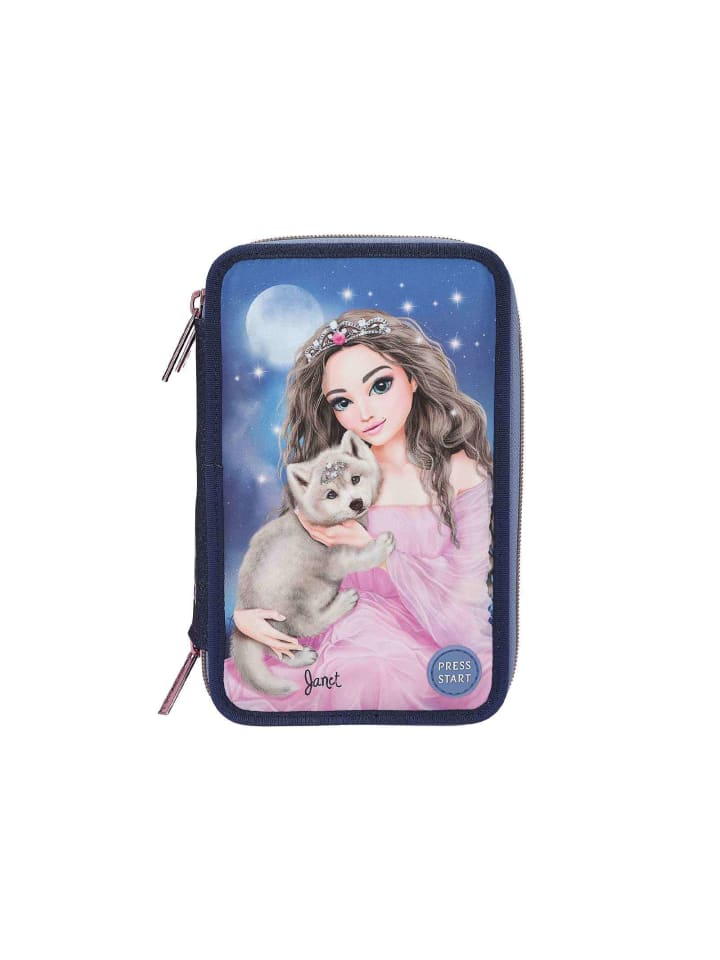 Depesche 3-Fach Federtasche TOPModel 7,5 x 13 x 20 cm in dunkelblau günstig kaufen onesize