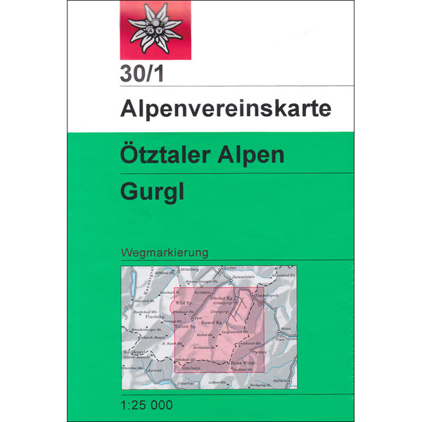 DAV 30/1 WEG ÖTZTALER ALPEN GURGL - Wanderkarte