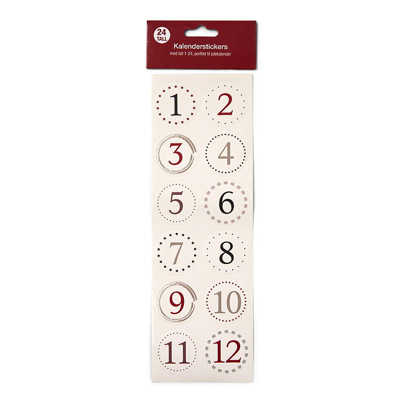 Home Kalenderstickers 1 til 24