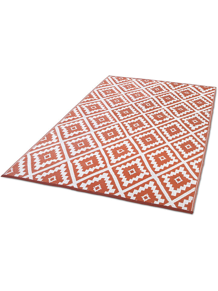 Inkazen Outdoor-Teppich in Terrakotta/ Weiß günstig kaufen