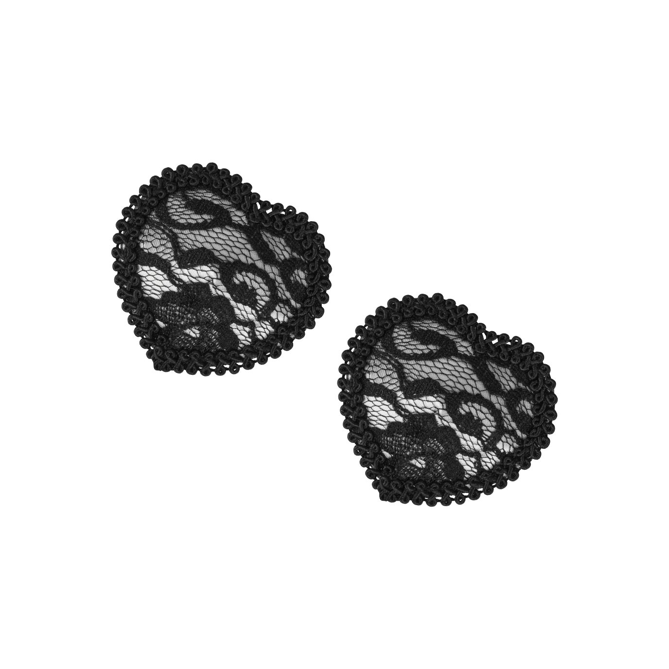 EIS Body EIS, Brustschmuck, Herzförmige Pasties, schwarz-silber, selbstklebend (2-tlg) blickdicht; selbstklebend