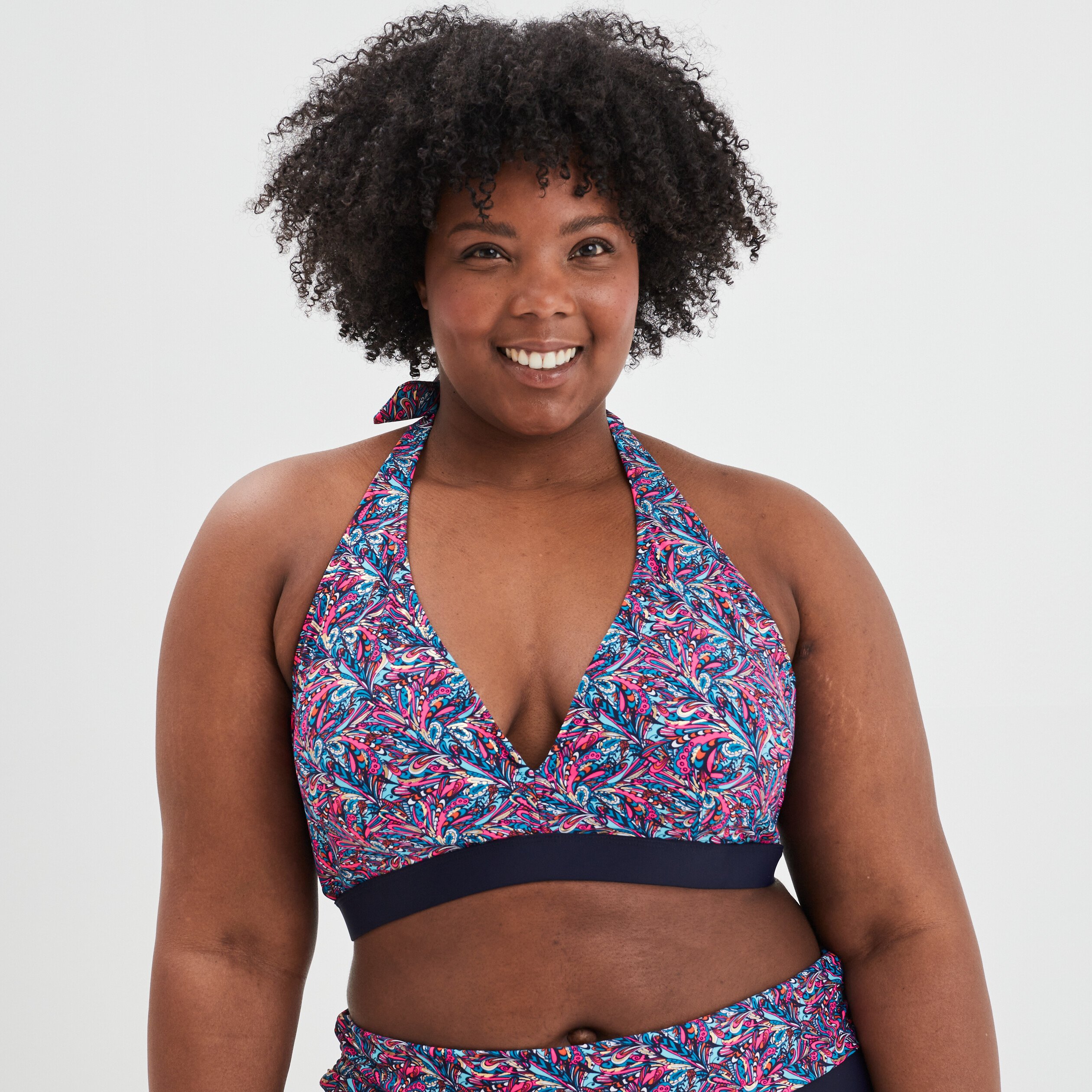 Haut de maillot de bain rose fushia femme grande taille | La Halle
