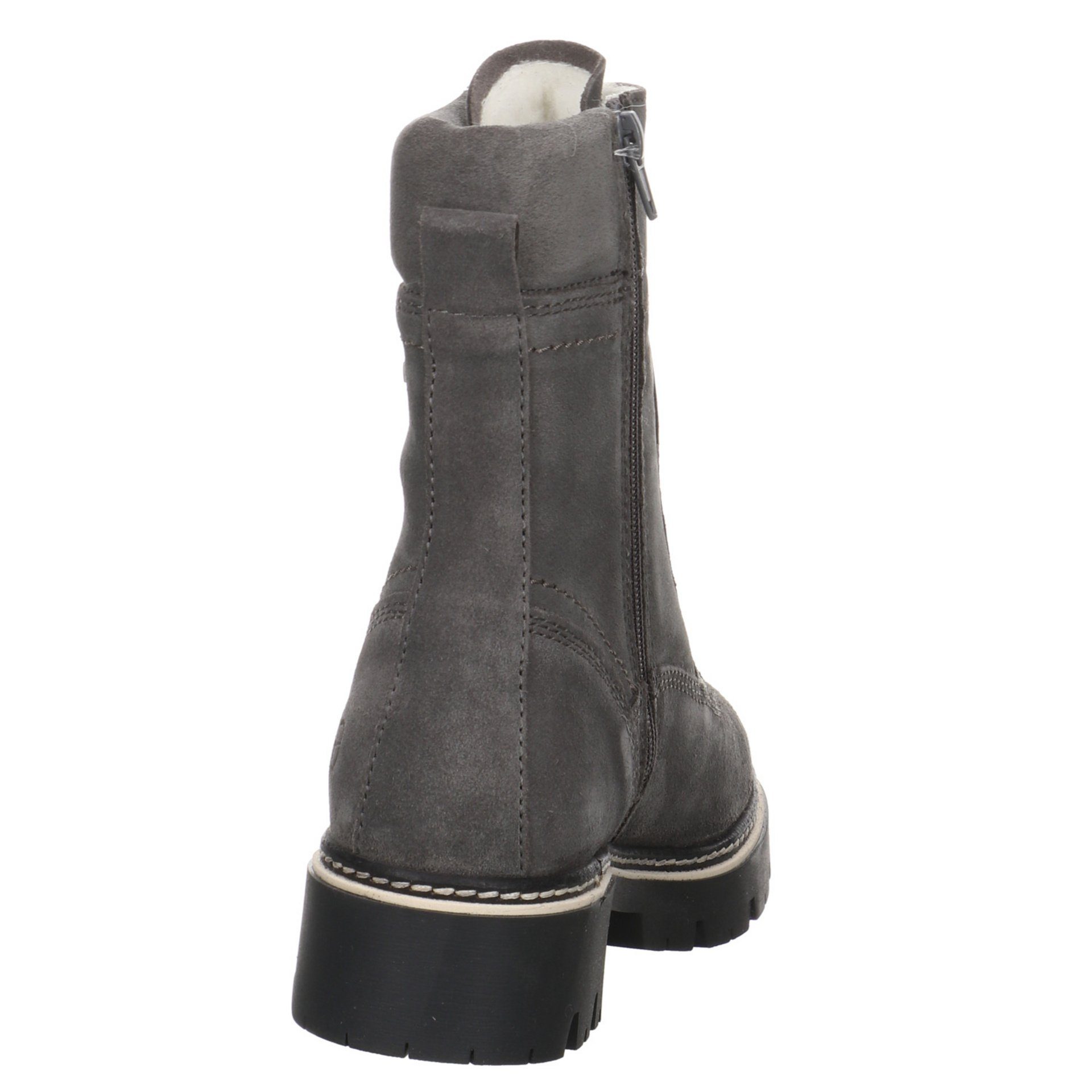 Tamaris Boots Lederkombination uni Schnürstiefel Lederkombination