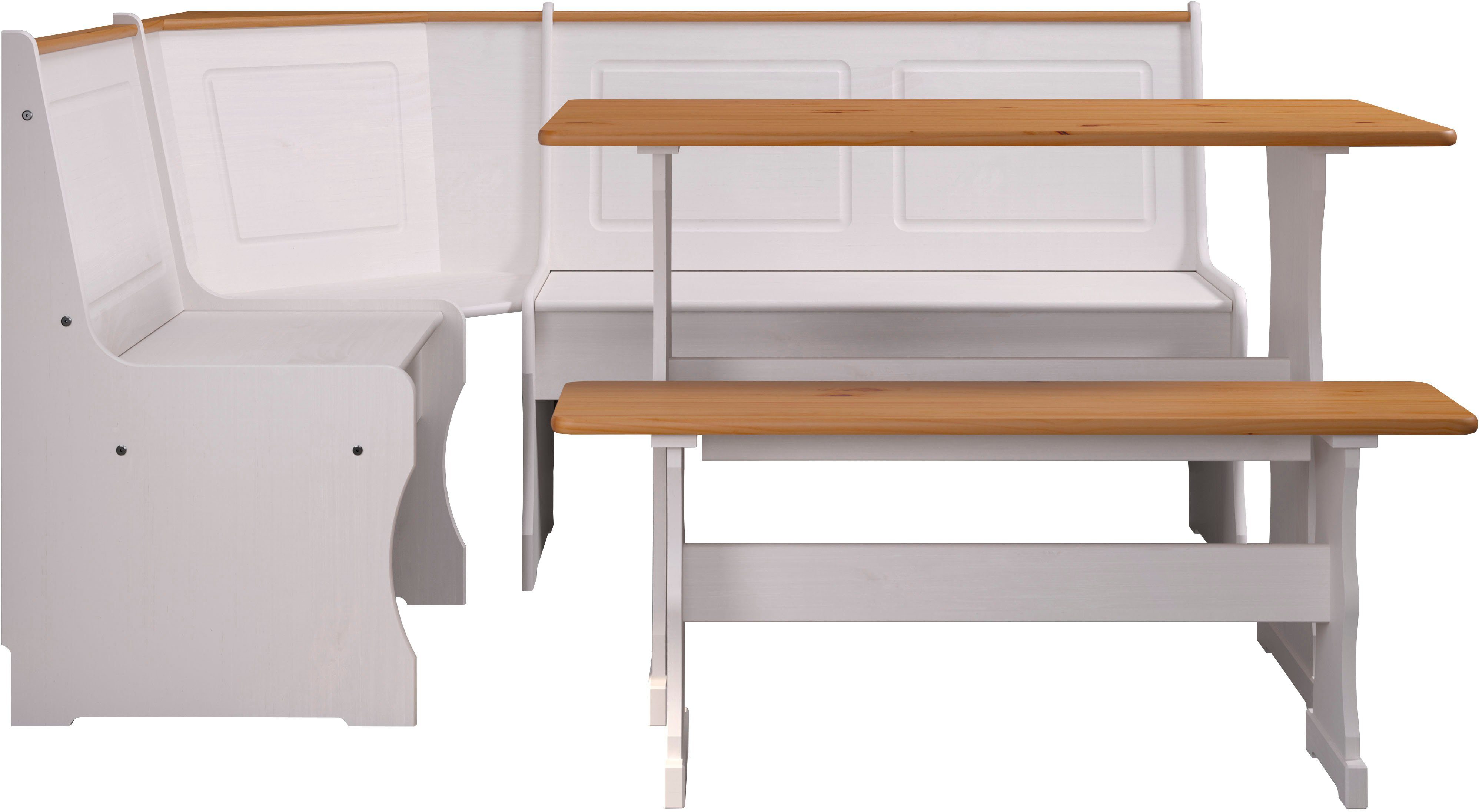 INTER-FURN Eckbankgruppe Paterno, (Set, 4-tlg), Gewachstes Kieferholz