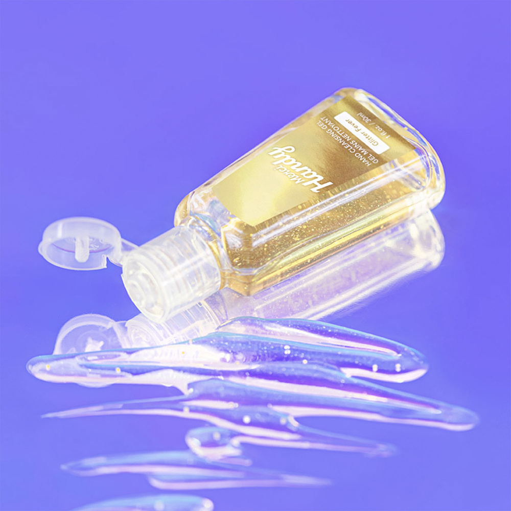 Merci Handy Gel mains nettoyant Glitter Fever Gel main nettoyant parfumé